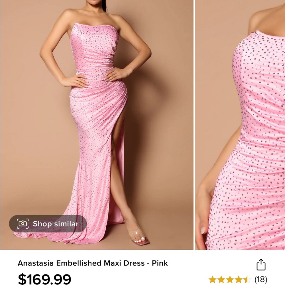 Pink rhinestone dress